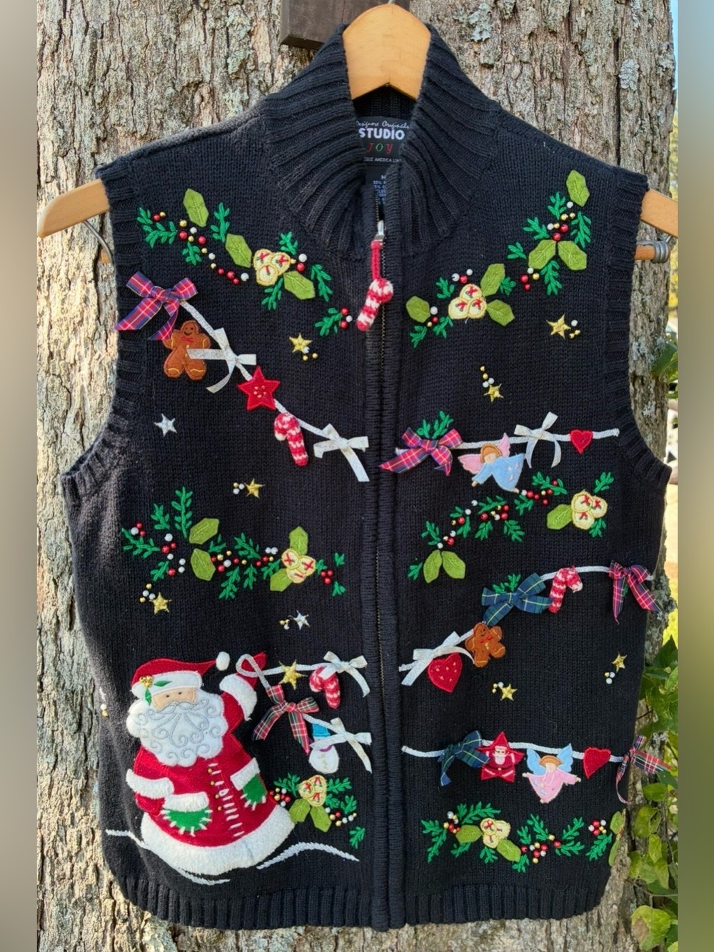 Designer Originals Christmas Vest Medium Christmas Sweater Vintage Christmas JOY